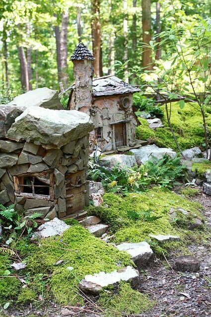 Fairy Garden Individual Moss Rocks - Fairy Garden Accessory or Fairy Garden  Idea