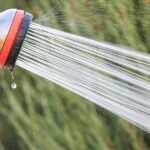 water spraying from hose