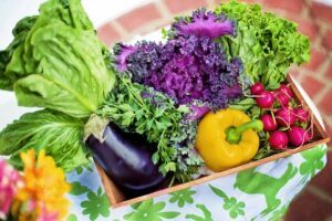 how to garden vegetables display