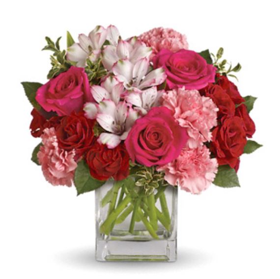 Pink Passion Flowers Bouquet #T5881 Valentines Day Flowers for Delivery