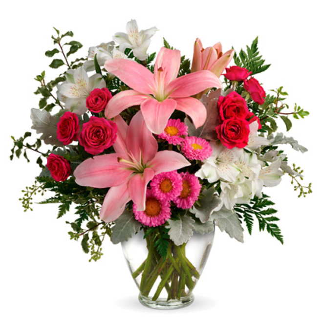 Blush Rush Bouquet #TV555 Valentines Day Flowers for Delivery 