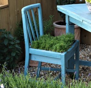 what to build a fairy garden in chair