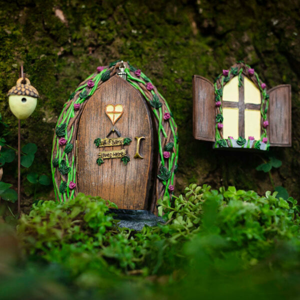 2 Arched Fairy Door, Opening Fairy Door, Lighted Fairy Door - Fairy Garden Doors Beautiful Fairy Garden Doors