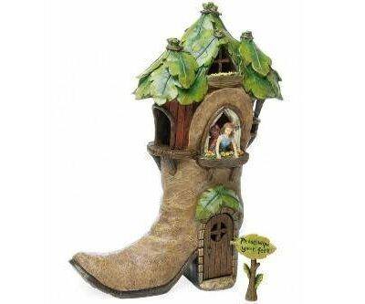 Boot House, Fairy Garden House, Mini Boot House, Mini Boot Cottage - Best Fairy Garden Houses for Sale