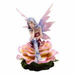 Contemplation Fairy, Fairy Garden Fairy, Fairy Sitting On Flower, Garden Fairy - Realistic Fairy Figurines for Fairy Gardens Thumbnail
