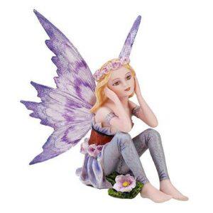 Fairy Ava, Fairy Garden Fairy, Purple Fairy, Sitting Fairy - Realistic Fairy Figurines for Fairy Gardens Fairy Ava, Fairy Garden Fairy, Purple Fairy, Sitting Fairy - Realistic Fairy Figurines for Fairy Gardens