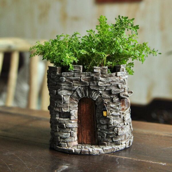 Fairy Castle Flower Pot With Plant, Fairy Garden, Fairy Castle, Fairy House - Best Fairy Garden Houses for Sale