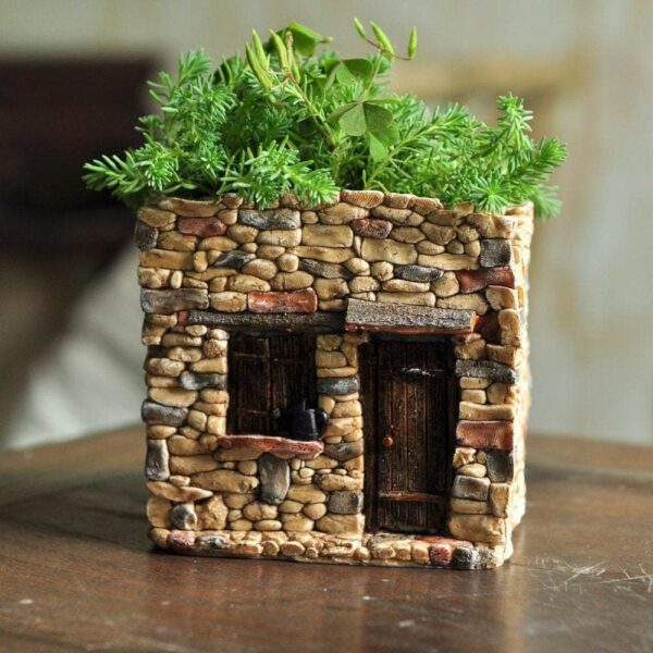 Fairy House Flower Pot With Plant, Fairy Garden, Fairy Home, Fairy Cottage- Best Fairy Garden Houses for Sale