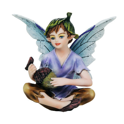Fairy Jason, Fairy Garden Boy Fairy, Blue Fairy, Sitting Fairy - Realistic Fairy Figurines for Fairy Gardens Realistic Fairy Figurines for Fairy Gardens