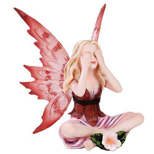 Fairy Mia, Fairy Garden Fairy, Red Fairy, Sitting Fairy - Realistic Fairy Figurines for Fairy Gardens Realistic Fairy Figurines for Fairy Gardens