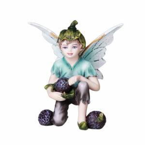 Fairy Noah, Boy Fairy, Blue Fairy, Forest Fairy - Realistic Fairy Figurines for Fairy Gardens Thumbnail
