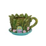 Floral Fairy Door Teacup Planter, Fairy Garden Teacup, Mini Teacup - Best Fairy Garden Houses for Sale Thumbnail