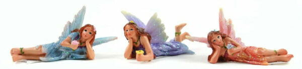 Micro Mini Sun Kissed Fairies Laying Down, Fairy Garden, Mini Fairies - Realistic Fairy Figurines for Fairy Gardens