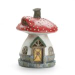 Muscaria Mushroom House, Fairy Garden House, Mini House, Miniature Cottage - Best Fairy Garden Houses for Sale Thumbnail