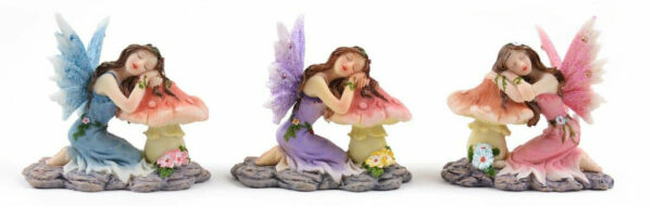 Pastel Sleeping Fairies, Mini Fairies, Fairy Garden Fairies - Realistic Fairy Figurines for Fairy Gardens