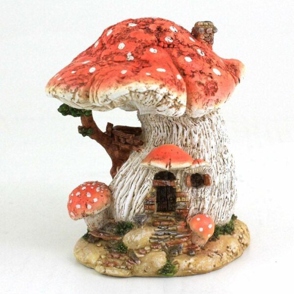Red Mushroom Fairy House, Fairy Garden, Fairy Home, Mini Cottage - Best Fairy Garden Houses for Sale