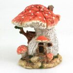 Red Mushroom Fairy House, Fairy Garden, Fairy Home, Mini Cottage - Best Fairy Garden Houses for Sale Thumbnail