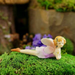 Realistic Fairy Figurines For Fairy Gardens - Resting Flower Fairy, Fairy Garden, Sleeping Fairy, Mini Fairy, Garden Fairy