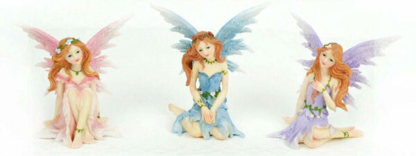 Sitting Fairies, Miniature Fairies, Fairy Garden Fairies - Realistic Fairy Figurines for Fairy Gardens