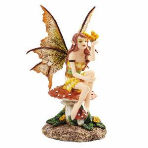 Amy Brown Golden Butterfly Fairy - Amy Brown Fairy Figurines for Fairy Gardens Thumbnail
