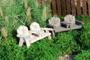 Dragonfly Chair with Table, Fairy Garden Chair, Mini Chairs, Dollhouse Chairs - Fairy Garden Furniture