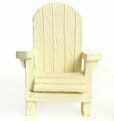 Mini Adirondack Chair Beige, Fairy Garden Adirondack Chair, Miniature Chair - Fairy Garden Furniture Thumbnail