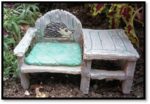 Mini Chair and Table, Fairy Garden Chair, Porcupine Chair - Fairy Garden Furniture Thumbnail