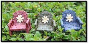 Mini Daisy Chairs, Fairy Garden Chairs, Miniature Flower Chairs - Fairy Garden Furniture Mini Daisy Chairs, Fairy Garden Chairs, Miniature Flower Chairs - Fairy Garden Furniture
