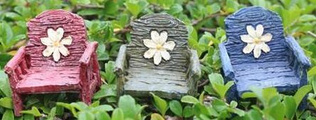 Mini Daisy Chairs, Fairy Garden Chairs, Miniature Flower Chairs - Fairy Garden Furniture Thumbnail
