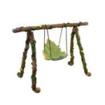 Mini Leaf Swing Set - Fairy Garden Furniture Thumbnail