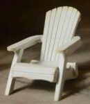 Mini White Patio Chair, Miniature Chair, Fairy Garden Chair - Fairy Garden Furniture Thumbnail