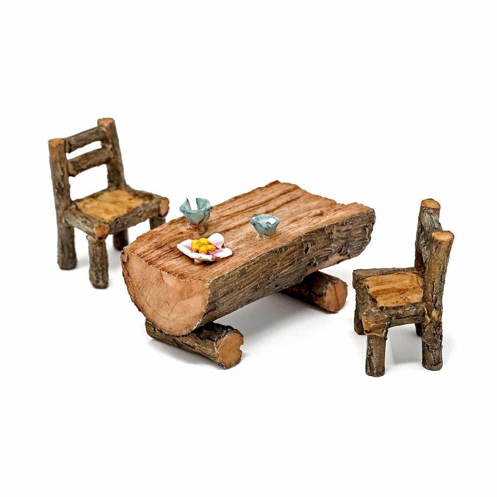 Mini Wooden Table and Chairs Set, Fairy Garden, Fairy Table, Fairy Chairs 2 - Fairy Garden Furniture Fairy Garden Furniture