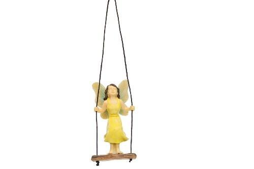 Swinging Fairy Girl, Fairy Garden Fairy - Fairy Garden Furniture