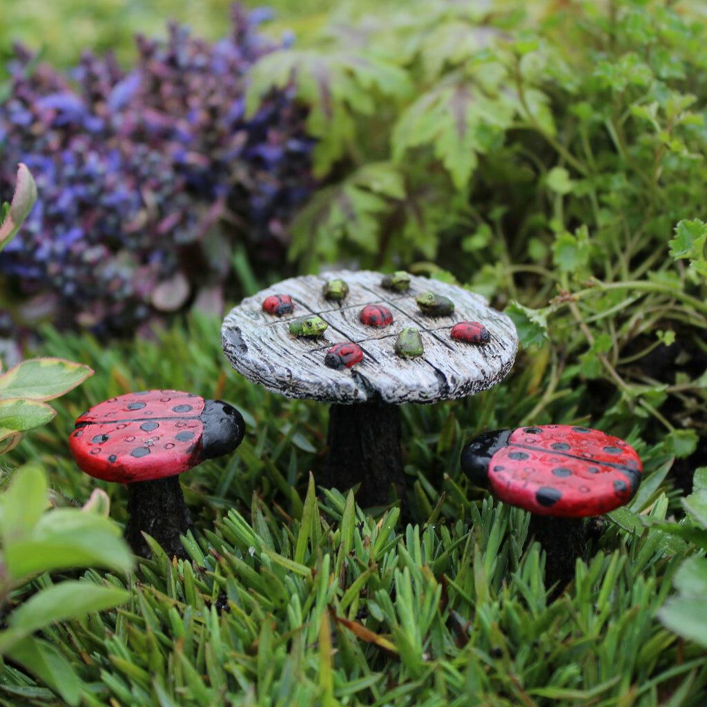 Tic-Tac-Toe Bistro, Fairy Garden Table, Miniature Bistro Set - Fairy Garden Furniture Fairy Garden Furniture