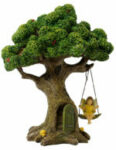 Tree With Swing Fairy, Fairy Garden Tree, Fairy Swing, Fairy Swinging - Fairy Garden Furniture Thumbnail