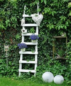 outdoor container garden ideas ladder1