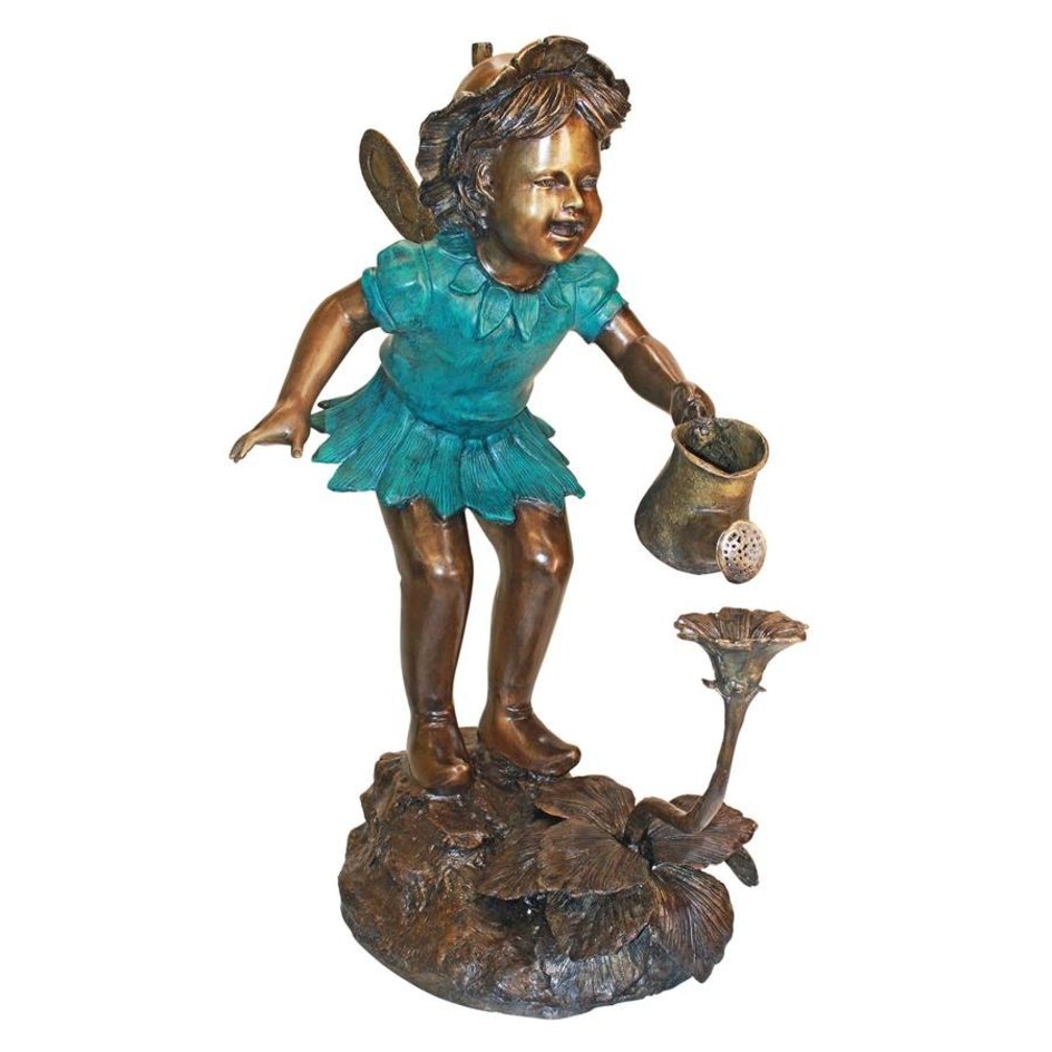 Bronze Fairy Garden Statues Francine the Fairy Gardener Cast Bronze Garden Statue_1