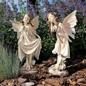 Standing Fairy Garden Statues Wildflower Meadows Fairies Garden Statues_With Plants 1