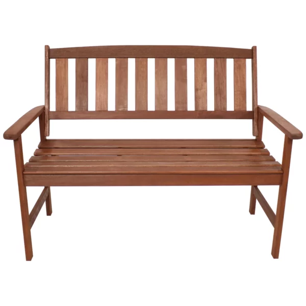 Meranti Wood 2-Seat Bench 3 outdoor garden bench