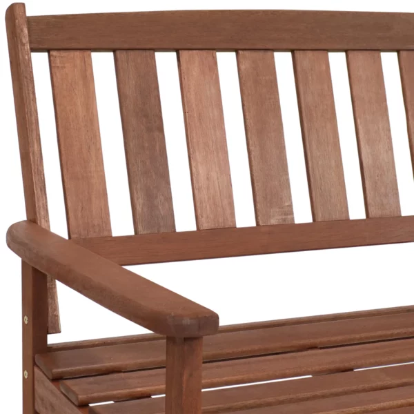 Meranti Wood 2-Seat Bench 5 outdoor garden bench