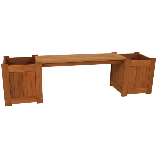 Meranti Wood Outdoor Planter Box Bench 2 outdoor garden bench