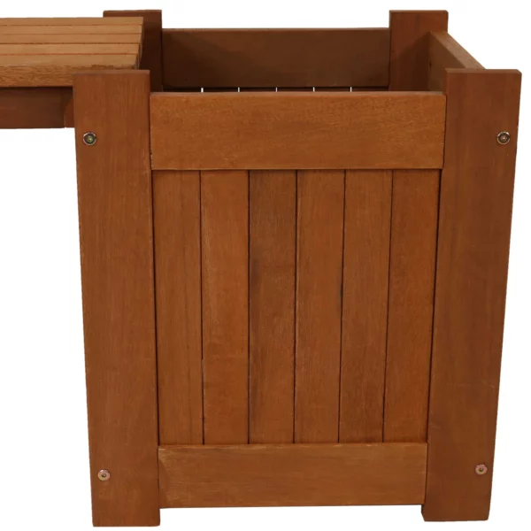 Meranti Wood Outdoor Planter Box Bench 4 outdoor garden bench