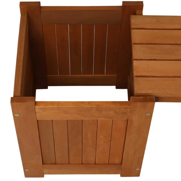 Meranti Wood Outdoor Planter Box Bench 5 outdoor garden bench